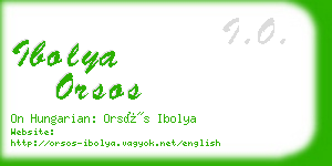 ibolya orsos business card