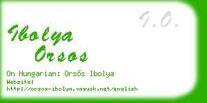 ibolya orsos business card